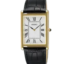 Relógio Seiko Essentials Tank SWR104B1 Dourado Safira Original | Taniguchi Relógios - imagem 2