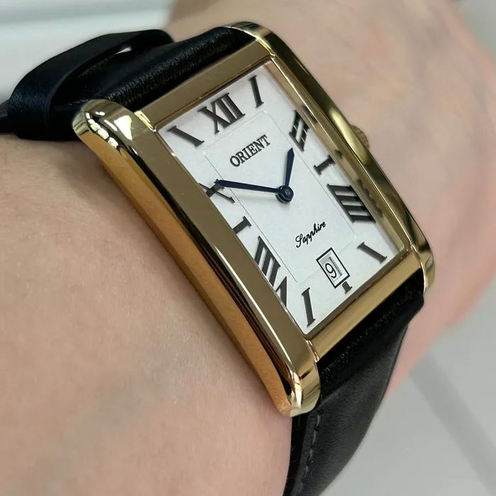 Relógio Orient Eternal Classico Tank GGSC1002 B3PX Safira Original | Taniguchi Relógios