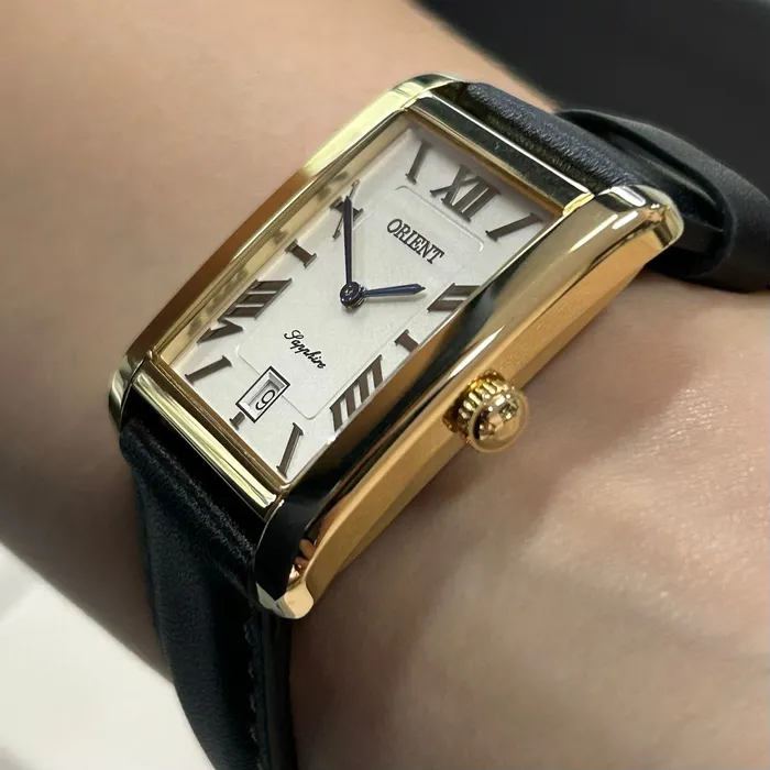 Relógio Orient Eternal Classico Tank GGSC1002 B3PX Safira Original | Taniguchi Relógios