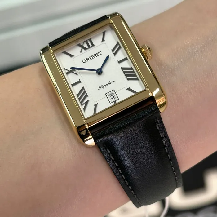 Relógio Orient Eternal Classico Tank GGSC1002 B3PX Safira Original | Taniguchi Relógios