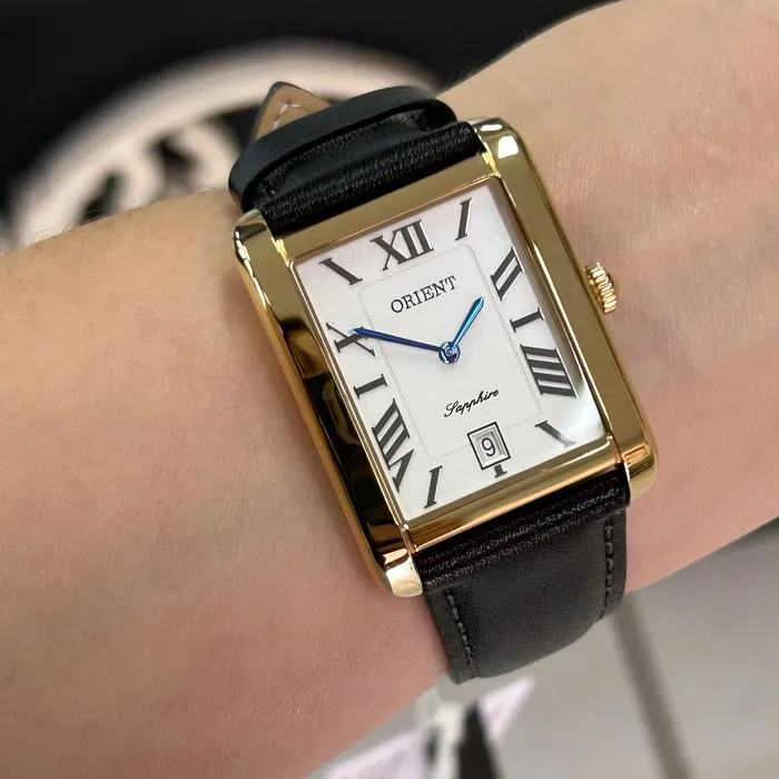 Relógio Orient Eternal Classico Tank GGSC1002 B3PX Safira Original | Taniguchi Relógios