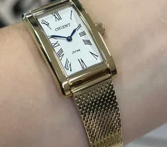 Relógio Orient Eternal Tank LGSS0077 Dourado Safira Original | Taniguchi Relógios - imagem 5