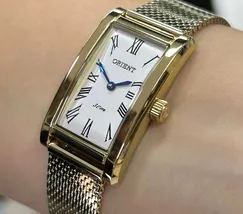 Relógio Orient Eternal Tank LGSS0077 Dourado Safira Original | Taniguchi Relógios - imagem 4
