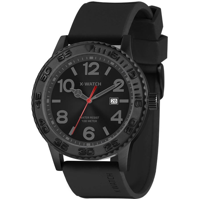 Relógio X-Watch Analógico XMNP1017 XTEEL IP Black 100m Original | Taniguchi Relógios