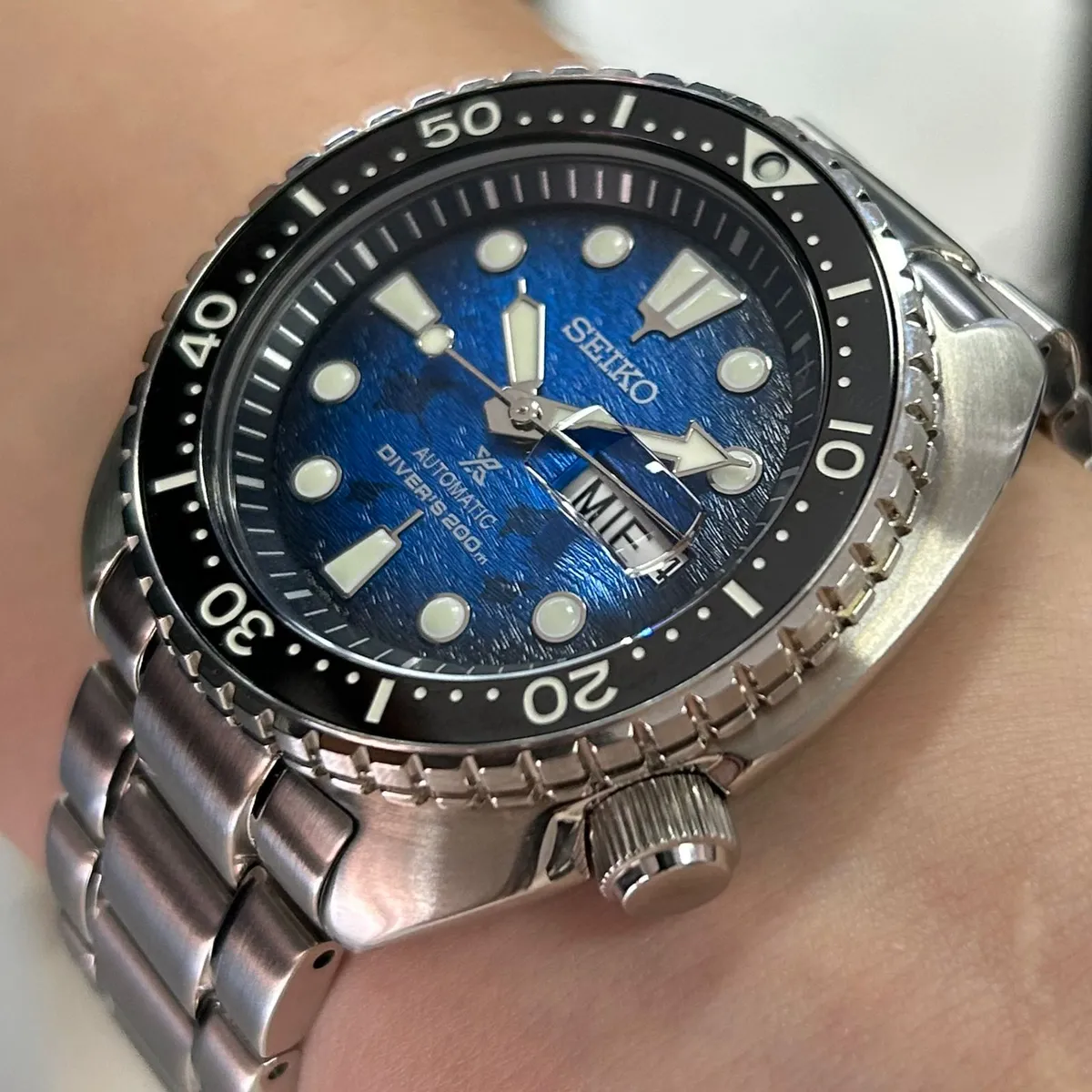 Seiko Prospex King Turtle SRPE39 Manta Ray Especial | Taniguchi