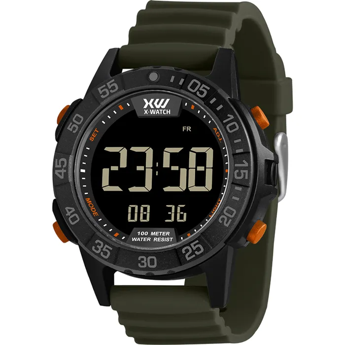 Relógio X-Watch Digital XMPPD699 XPORT 100m Original | Taniguchi Relógios