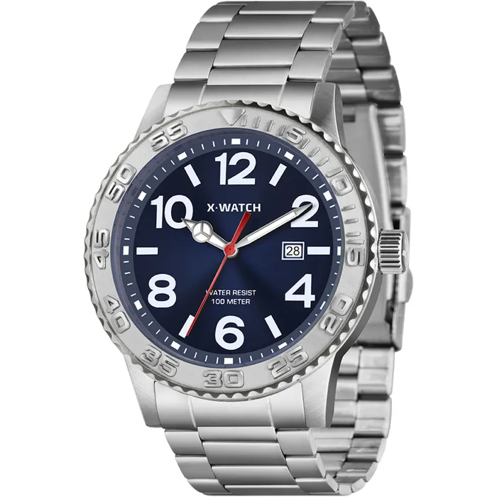 Relógio X-Watch Analógico XMSS1061 XTEEL Aço 100m Original | Taniguchi Relógios