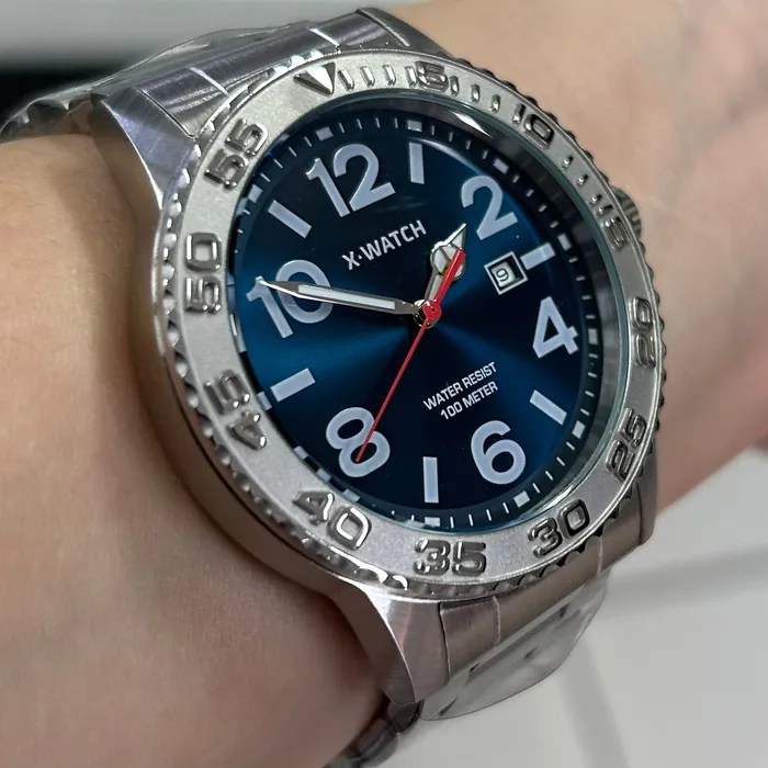 Relógio X-Watch Analógico XMSS1061 XTEEL Aço 100m Original | Taniguchi Relógios