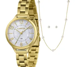 Relógio Lince Kit Feminino LRGM021L36 Dourado + Semijoias Original | Taniguchi Relógios - imagem 1