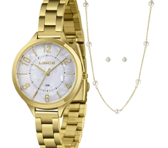 Relógio Lince Kit Feminino LRGM021L36 Dourado + Semijoias Original | Taniguchi Relógios - imagem 1