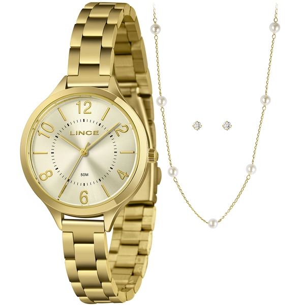Relógio Lince Quartzo Funny  LRGM021L36 Dourado Champanhe