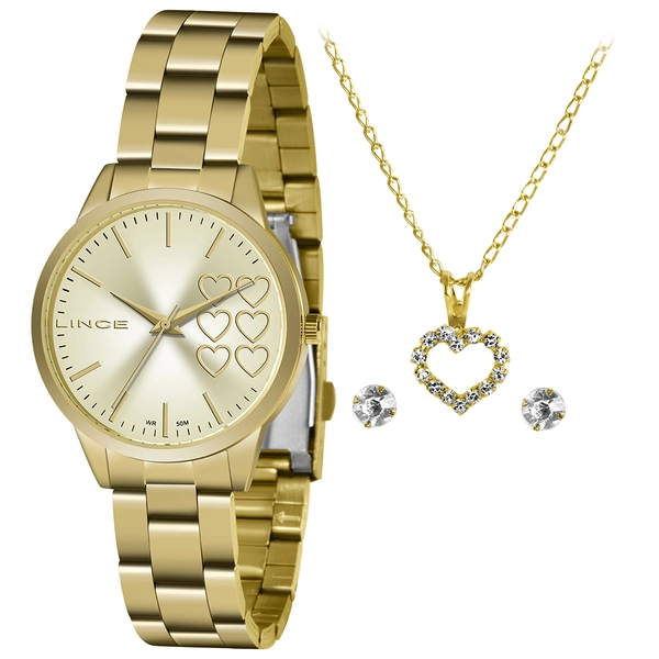 Relógio Lince Quartzo Funny  LRG4681L Dourado Champanhe