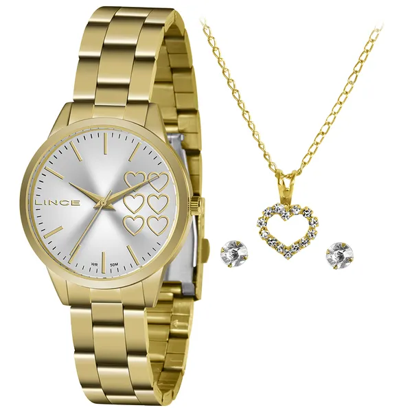 Relógio Lince Quartzo Funny  LRG4681L Dourado Prata