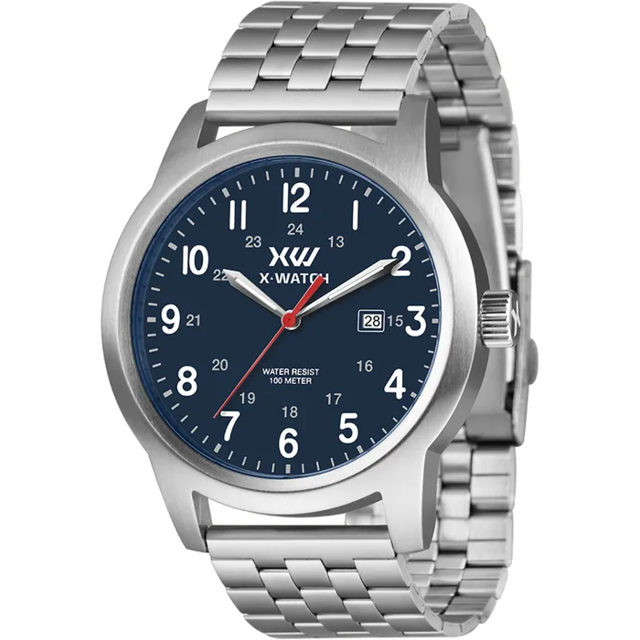 Relógio X-Watch Analógico XMSS1063 XTEEL Aço 100m Original | Taniguchi Relógios