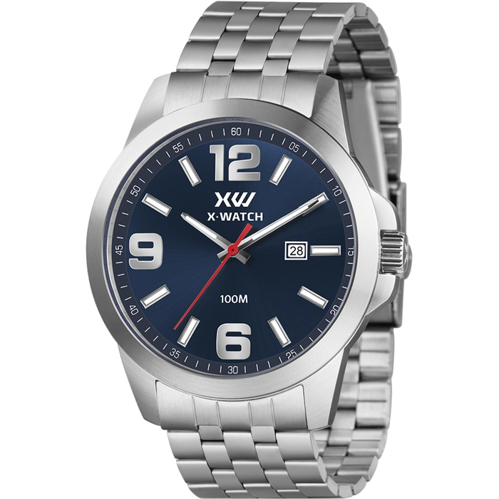 Relógio X-Watch Analógico XMSS1064 XTEEL Azul 100m Original | Taniguchi Relógios