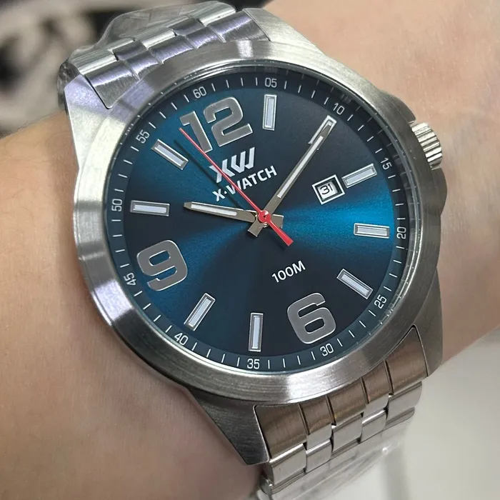 Relógio X-Watch Analógico XMSS1064 XTEEL Azul 100m Original | Taniguchi Relógios