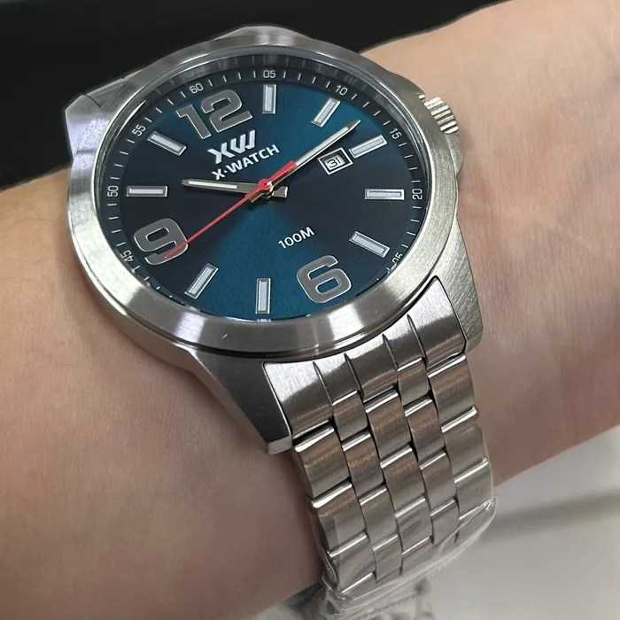 Relógio X-Watch Analógico XMSS1064 XTEEL Azul 100m Original | Taniguchi Relógios