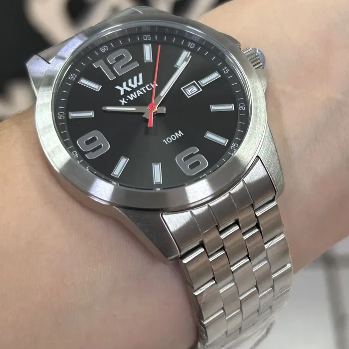 Relógio X-Watch Analógico XMSS1064 XTEEL Preto 100m Original | Taniguchi Relógios