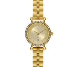 Relógio Orient Mini Feminino FGSS0238 Dourado Cristais Original | Taniguchi Relógios - imagem 2