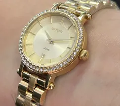 Relógio Orient Mini Feminino FGSS0238 Dourado Cristais Original | Taniguchi Relógios - imagem 4