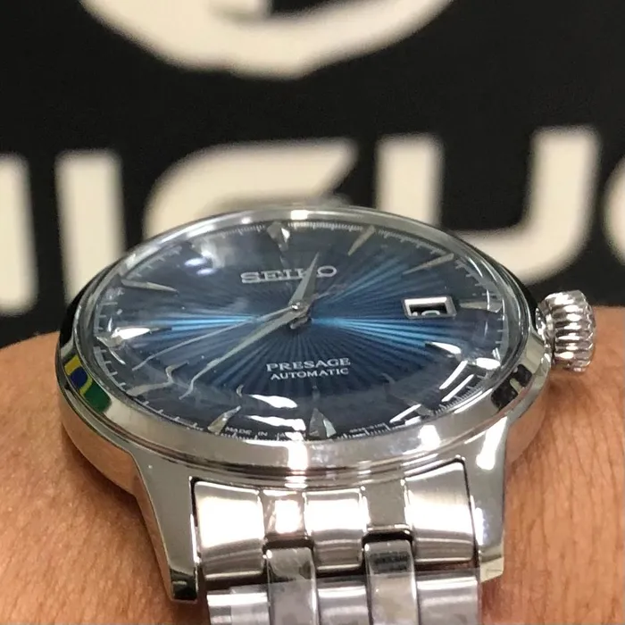 Relógio Seiko Presage Cocktail Time SRPB41J1 Blue Moon Original | Taniguchi Relógios