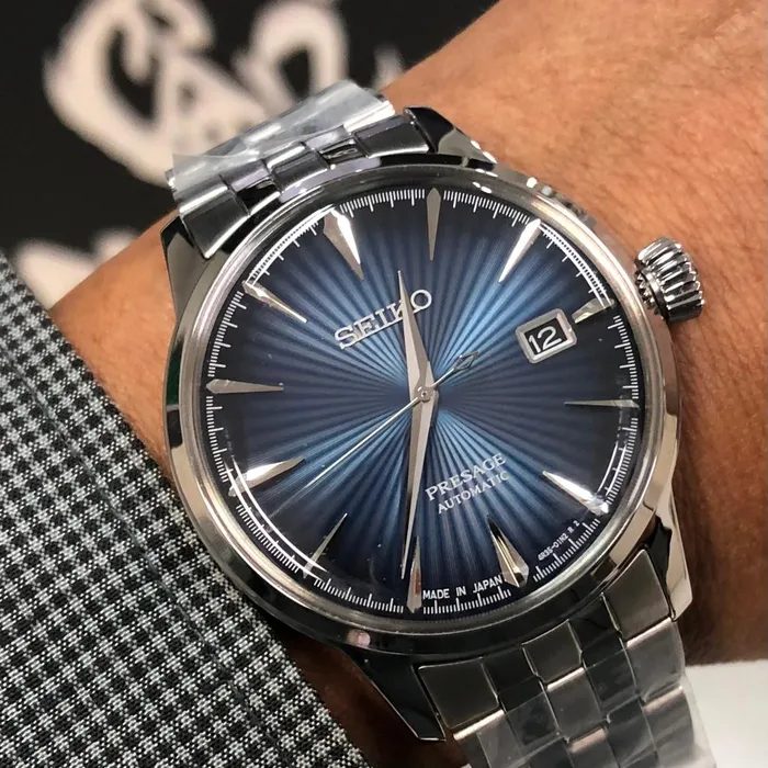 Relógio Seiko Presage Cocktail Time SRPB41J1 Blue Moon Original | Taniguchi Relógios