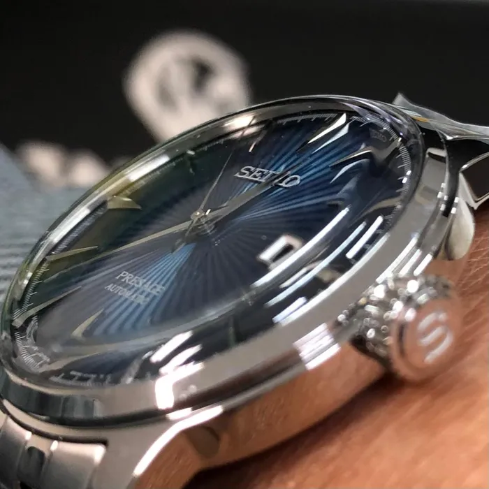 Relógio Seiko Presage Cocktail Time SRPB41J1 Blue Moon Original | Taniguchi Relógios