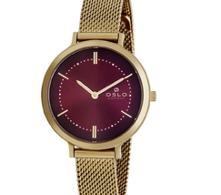 Relógio Oslo Slim Feminino OFGSSS9T0020 Dourado Safira Original | Taniguchi Relógios - imagem 2