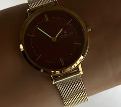 Relógio Oslo Slim Feminino OFGSSS9T0020 Dourado Safira Original | Taniguchi Relógios - imagem 6