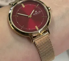 Relógio Oslo Slim Feminino OFGSSS9T0020 Dourado Safira Original | Taniguchi Relógios - imagem 5