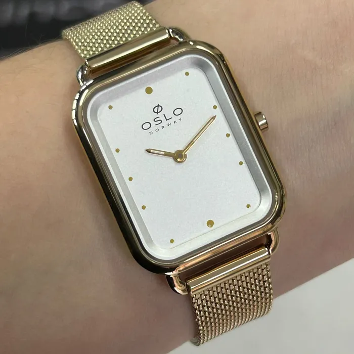 Relógio Oslo Slim Feminino OLGSSS9T0001 Dourado Safira Original | Taniguchi Relógios