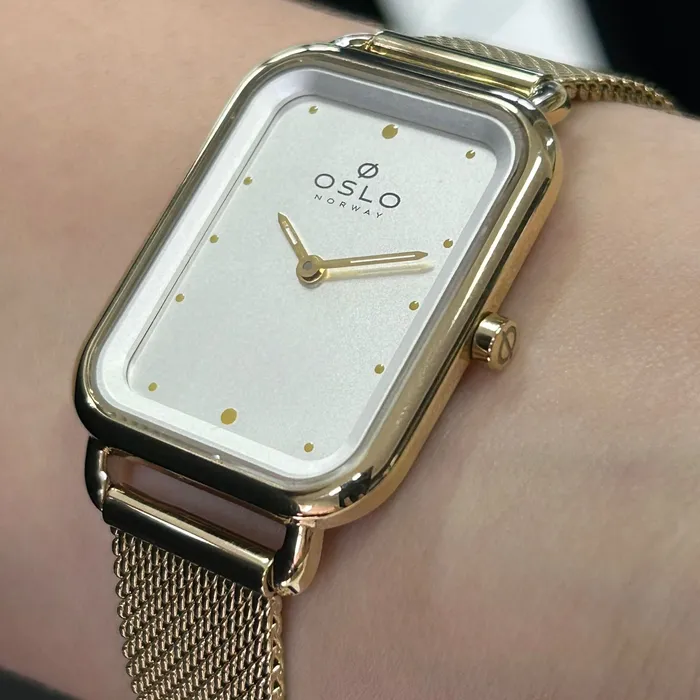 Relógio Oslo Slim Feminino OLGSSS9T0001 Dourado Safira Original | Taniguchi Relógios