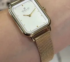 Relógio Oslo Slim Feminino OLGSSS9T0001 Dourado Safira Original | Taniguchi Relógios - imagem 5