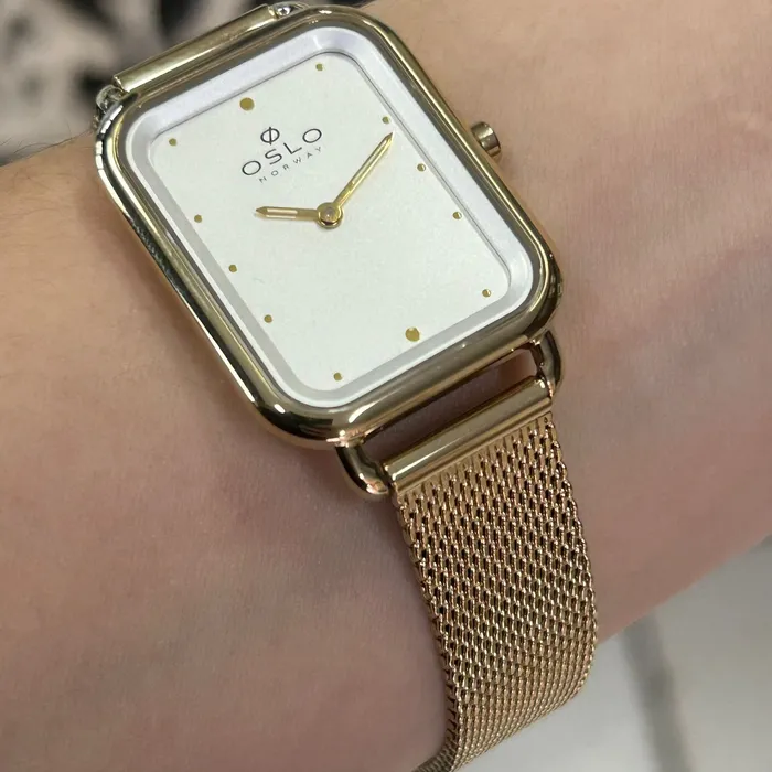 Relógio Oslo Slim Feminino OLGSSS9T0001 Dourado Safira Original | Taniguchi Relógios