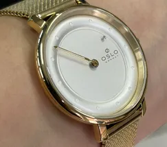 Relógio Oslo Slim Feminino OFGSSS9T0015 Dourado Safira Original | Taniguchi Relógios - imagem 3