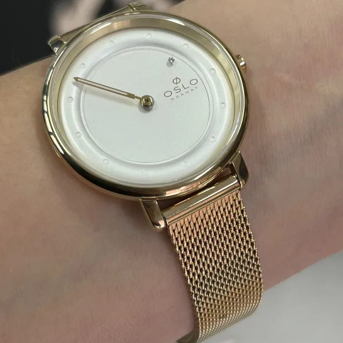 Relógio Oslo Slim Feminino OFGSSS9T0015 Dourado Safira Original | Taniguchi Relógios