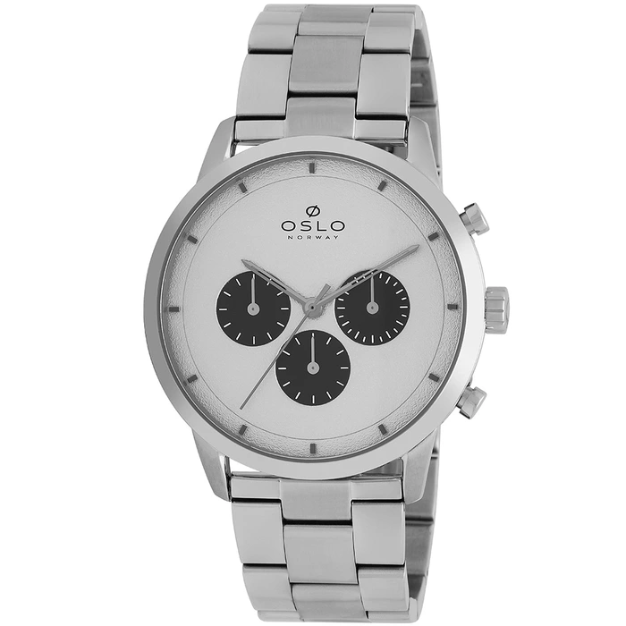 Relógio Oslo Masculino Cronógrafo OMBSSCVD0012 Safira Prata Original | Taniguchi Relógios