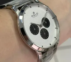 Relógio Oslo Masculino Cronógrafo OMBSSCVD0012 Safira Prata Original | Taniguchi Relógios - imagem 3