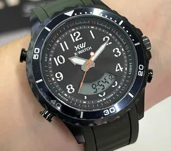 Relógio X-Watch Anadigi XMNPA021 XTYLE IP Black 100m Original | Taniguchi Relógios - imagem 1