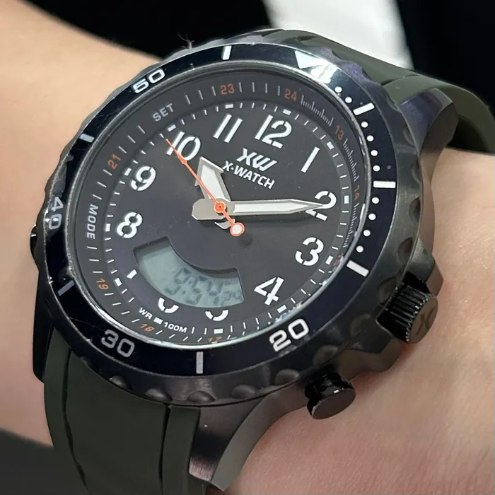 Relógio X-Watch Anadigi XMNPA021 XTYLE IP Black 100m Original | Taniguchi Relógios