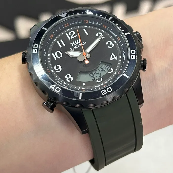 Relógio X-Watch Anadigi XMNPA021 XTYLE IP Black 100m Original | Taniguchi Relógios