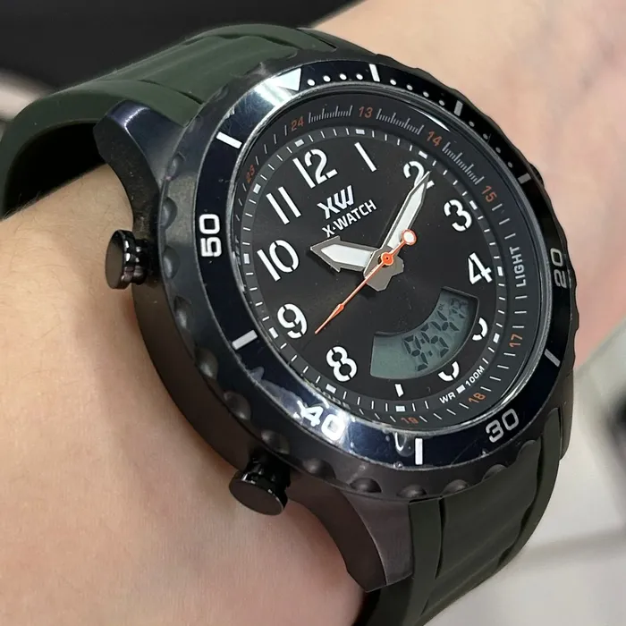 Relógio X-Watch Anadigi XMNPA021 XTYLE IP Black 100m Original | Taniguchi Relógios