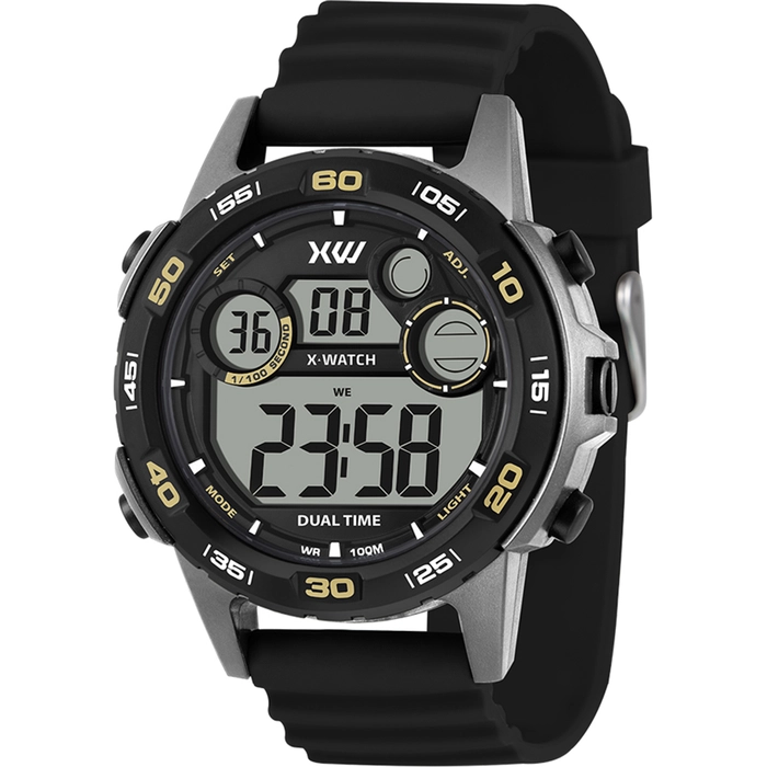 Relógio X-Watch Digital XMPPD718 XPORT Silicone 100m Original | Taniguchi Relógios