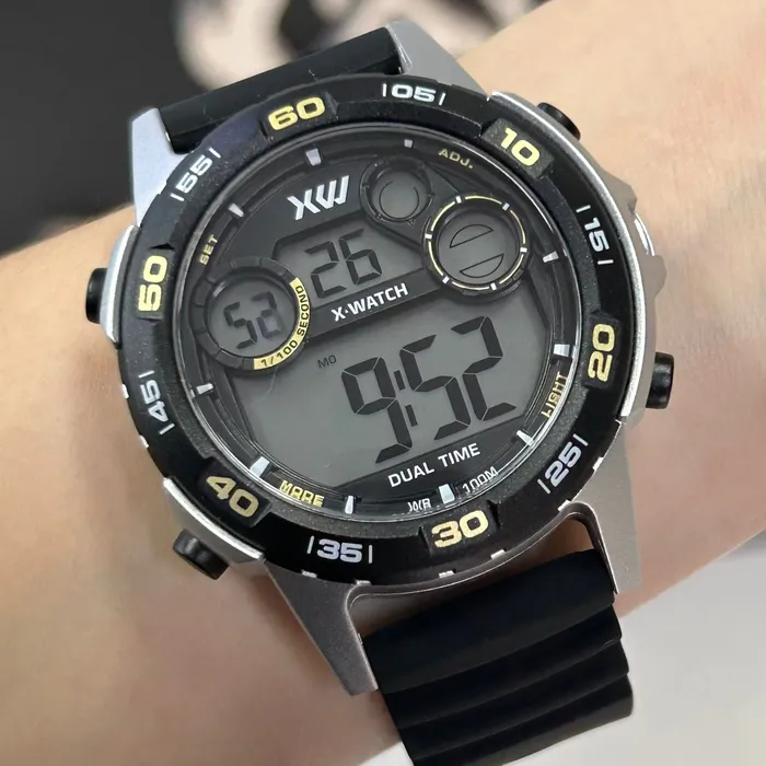 Relógio X-Watch Digital XMPPD718 XPORT Silicone 100m Original | Taniguchi Relógios