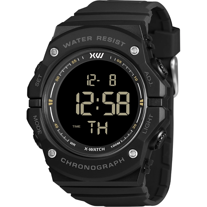 Relógio X-Watch Digital XMPPD779 XTYLE Silicone 100m Original | Taniguchi Relógios