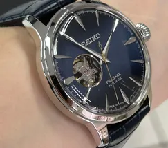 Seiko Presage Automático Cocktail time SSA405J1 open heart Blue moon - imagem 3