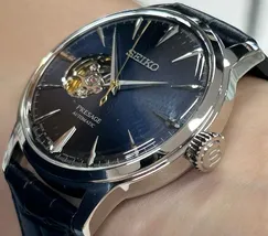 Seiko Presage Automático Cocktail time SSA405J1 open heart Blue moon - imagem 4
