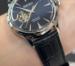 Seiko Presage Automático Cocktail time SSA405J1 open heart Blue moon - imagem 5