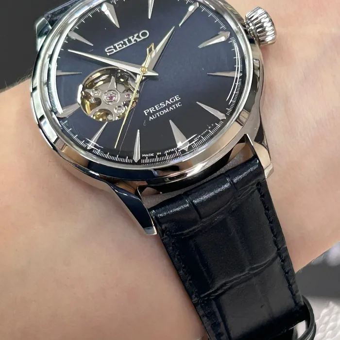 Seiko Presage Automático Cocktail time SSA405J1 open heart Blue moon