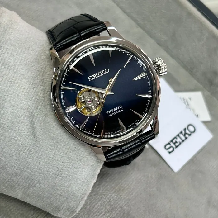 Seiko Presage Automático Cocktail time SSA405J1 open heart Blue moon